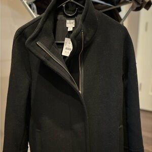 Brand New 🆕 with tags J Crew city coat with beautiful gold detail - Size 8.